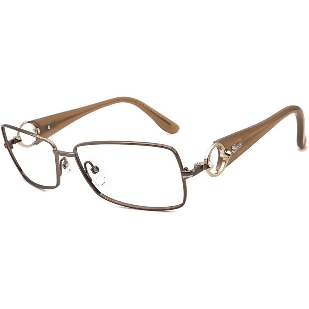 Gucci Women's Eyeglasses GG 2840 UBG Brown Rectangular Frames (read) - Picture 2 of 12